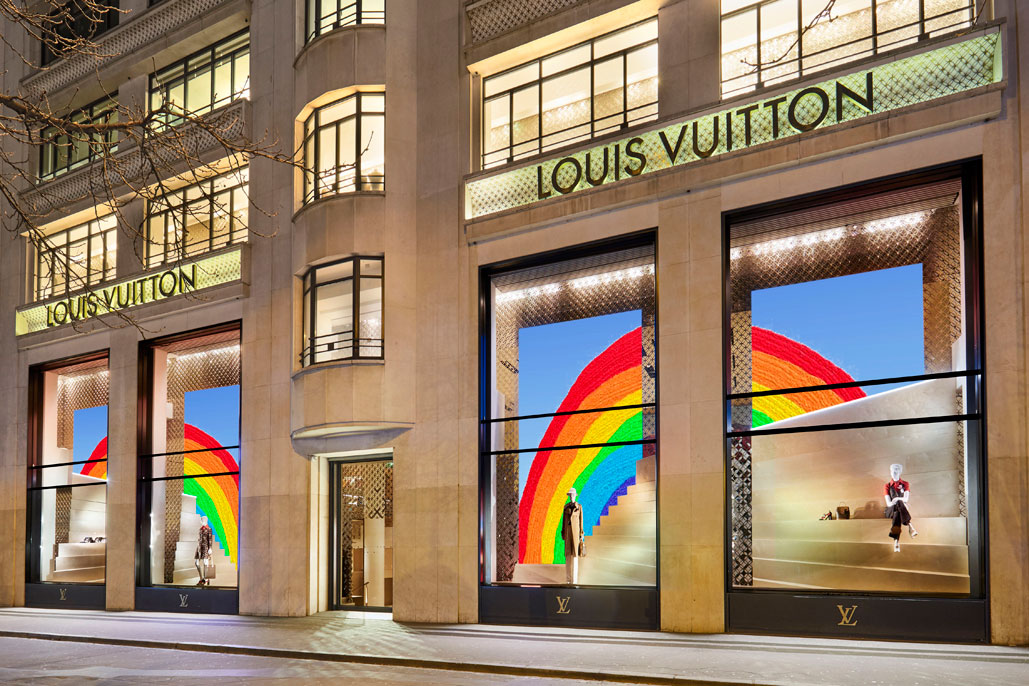 Louis Vuitton Boutiques Get Vibrant Rainbow Designs – Yakymour